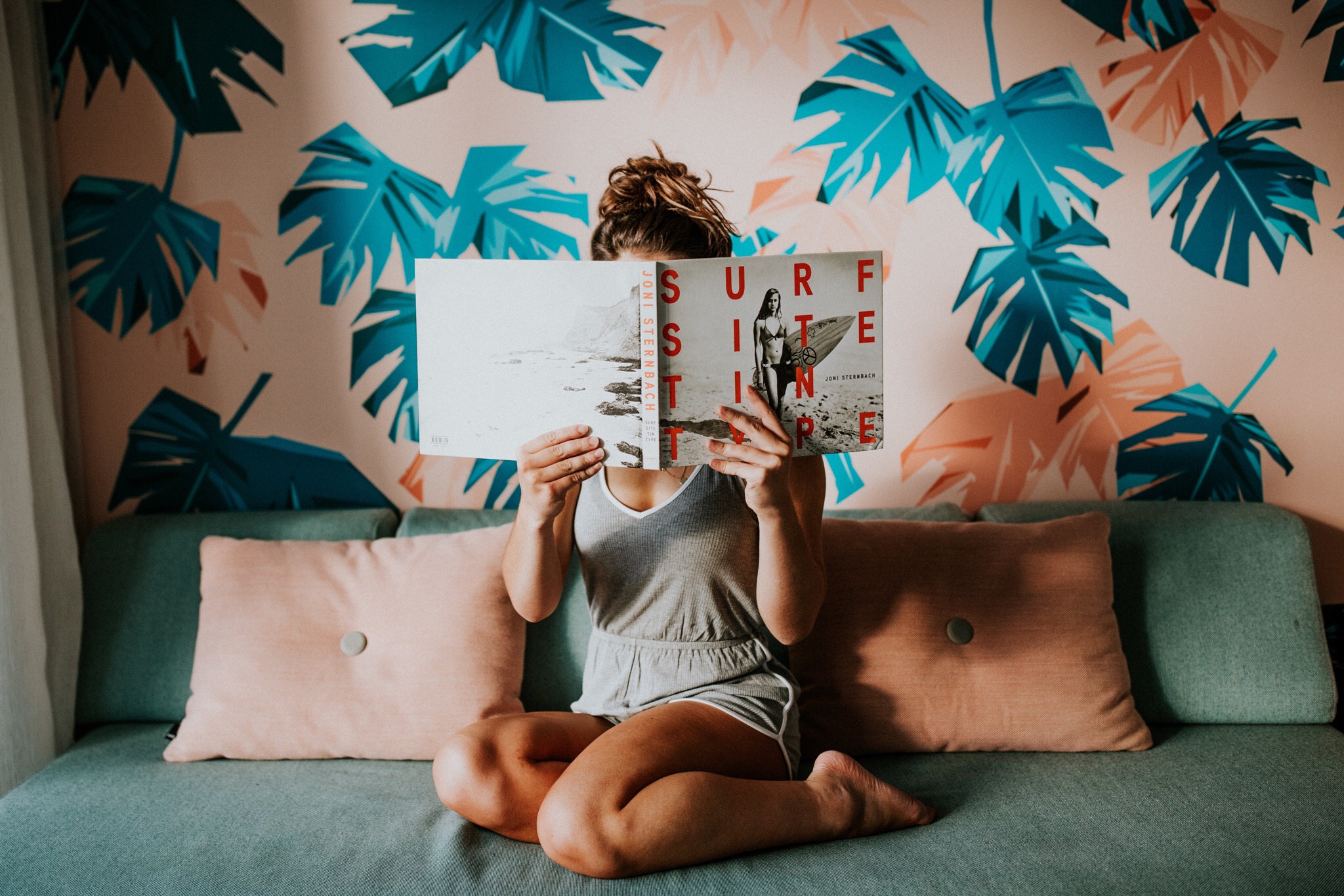 woman reading a book