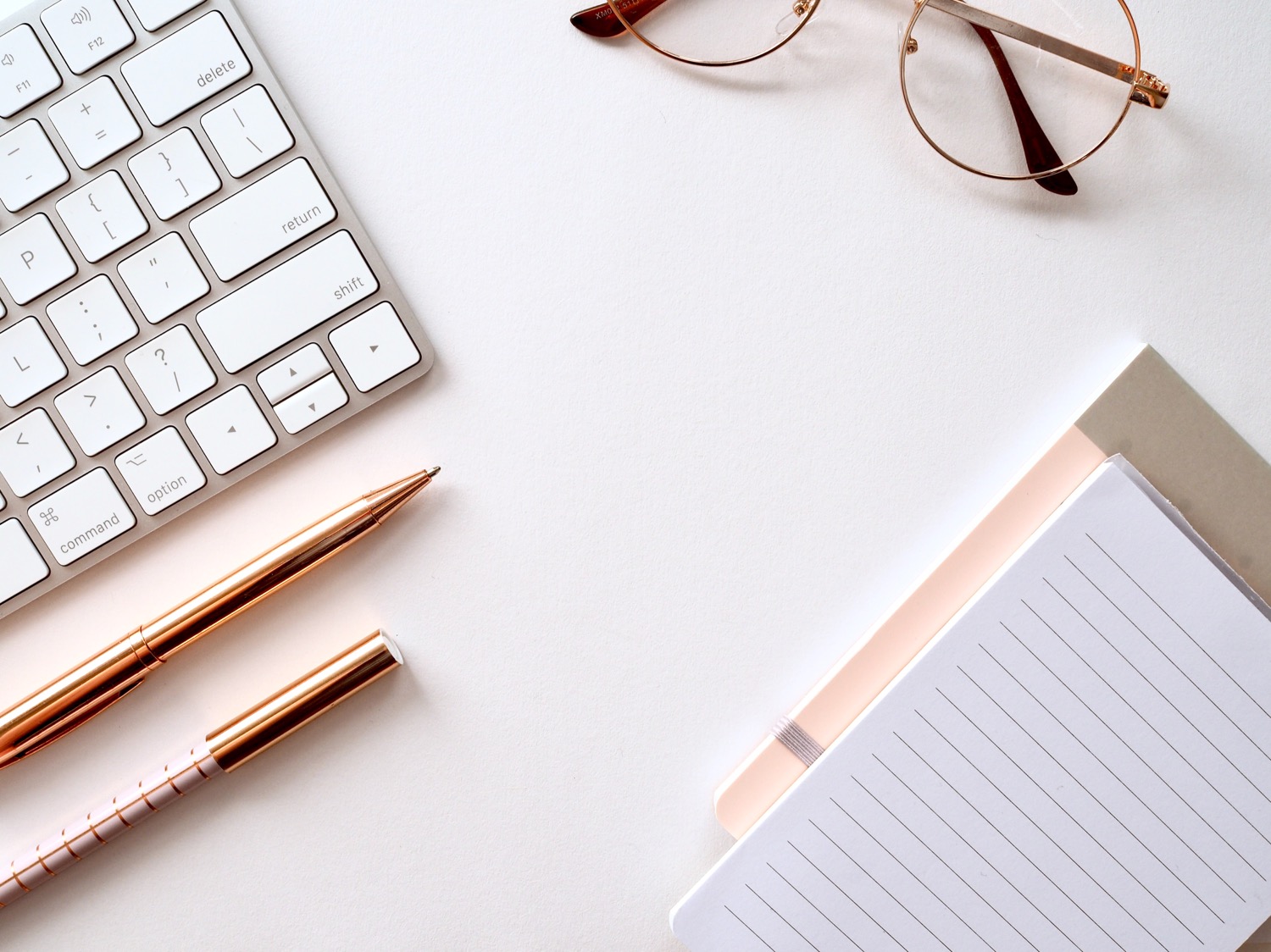office desk and supplies